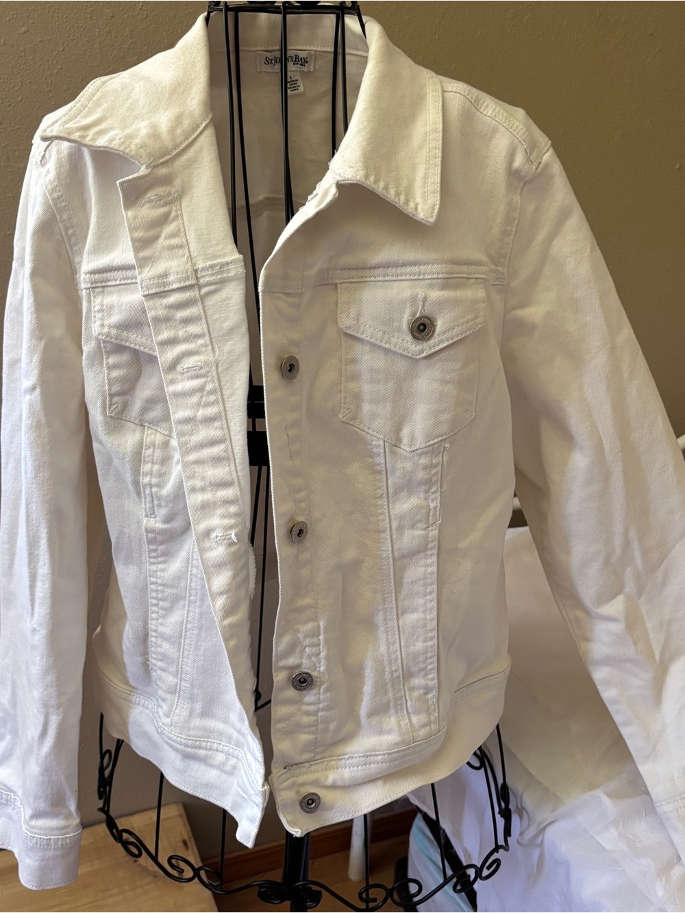 White Denim Jean Jacket - Women's Size L